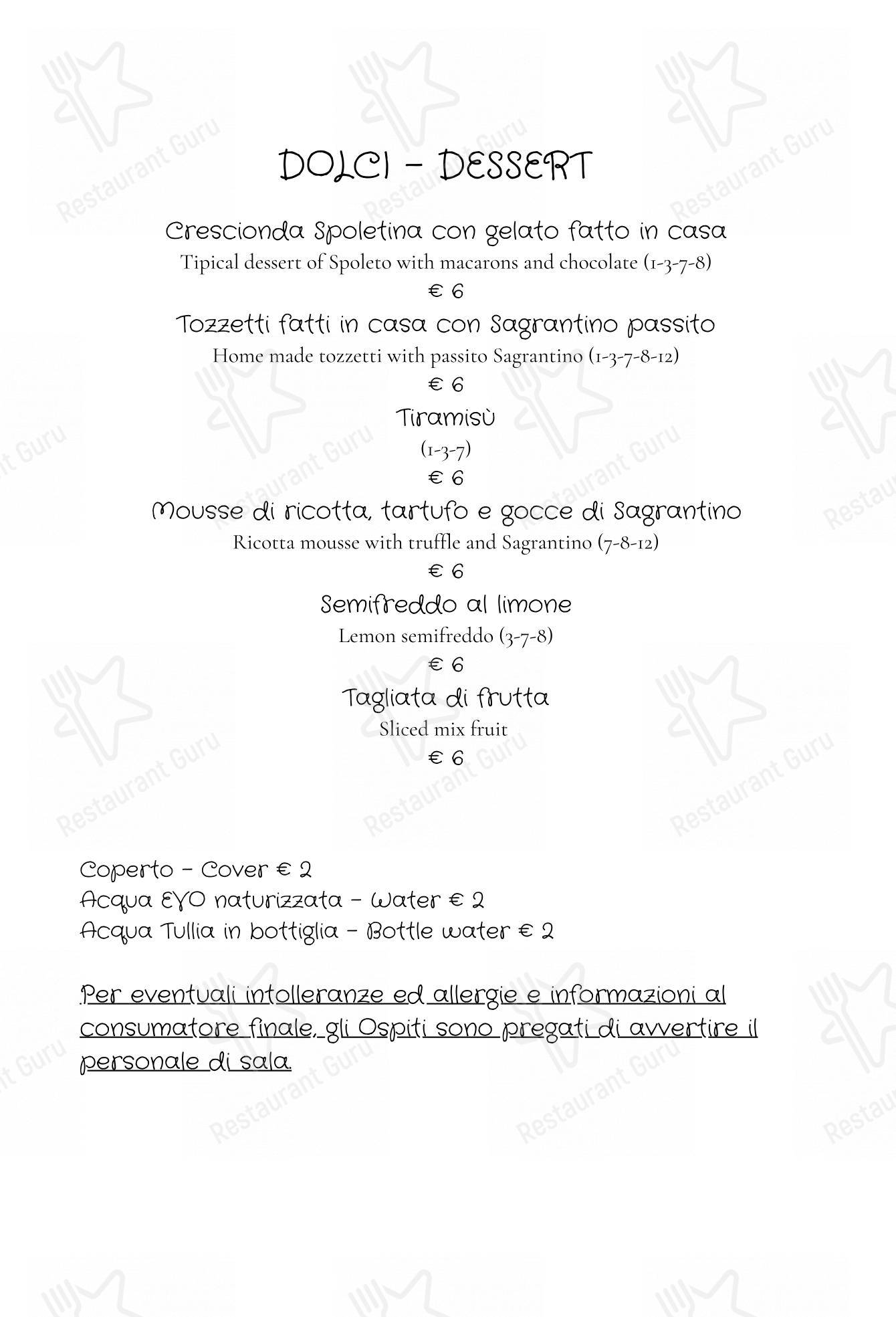 Menu per Ristorante Del Mercato ristorante