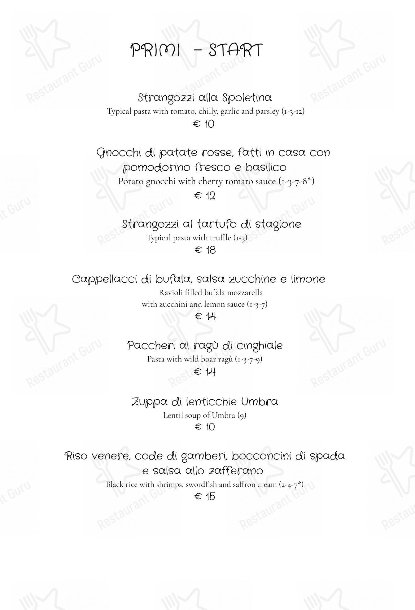 Menu di Ristorante Del Mercato - Menu
