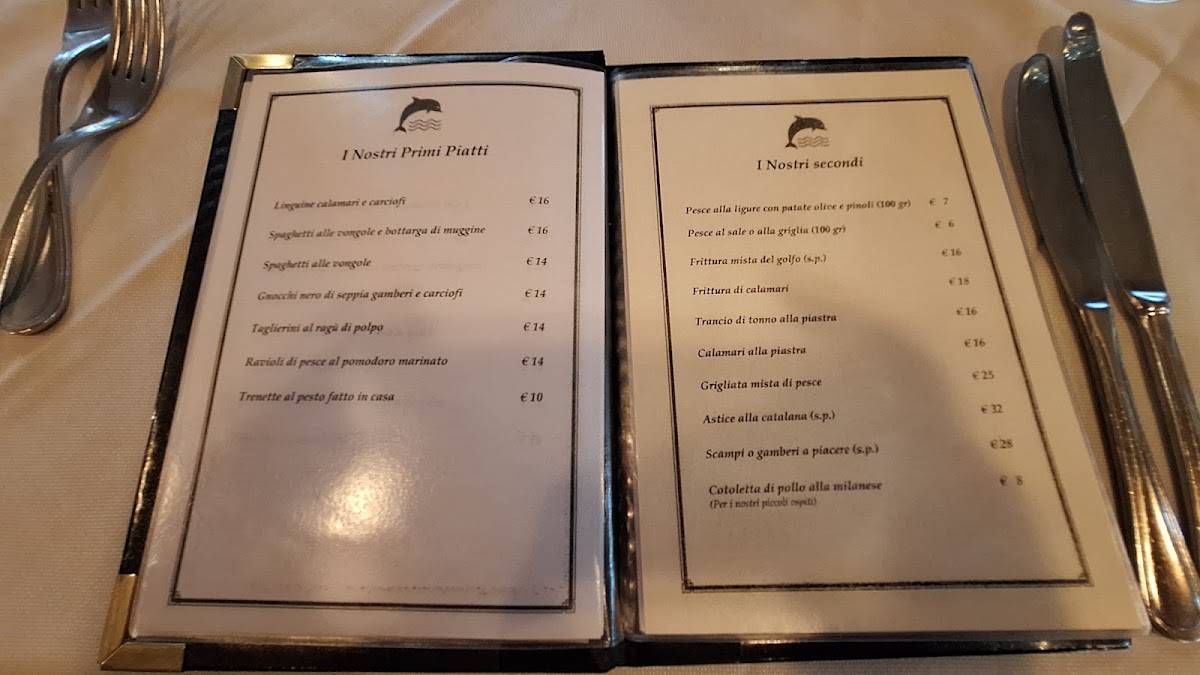 Menu di Ristorante IL Delfino Verde 