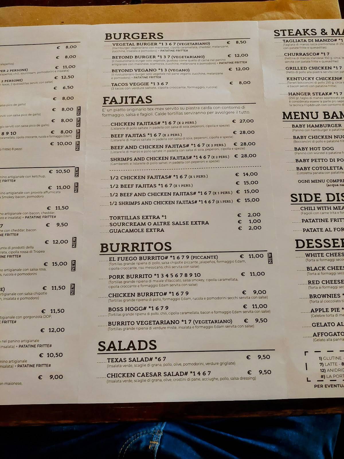 Menu di Ristorante Diablo Steak House 