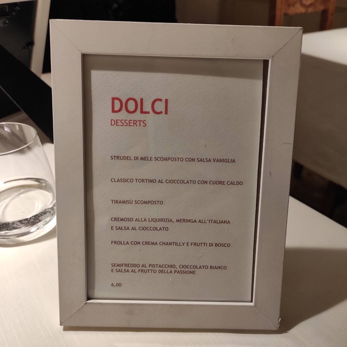 Menu di Ristorante Enoteca Cà Naonis 