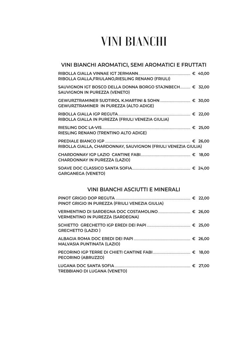 Menu di Ristorante Figo Nomentana 