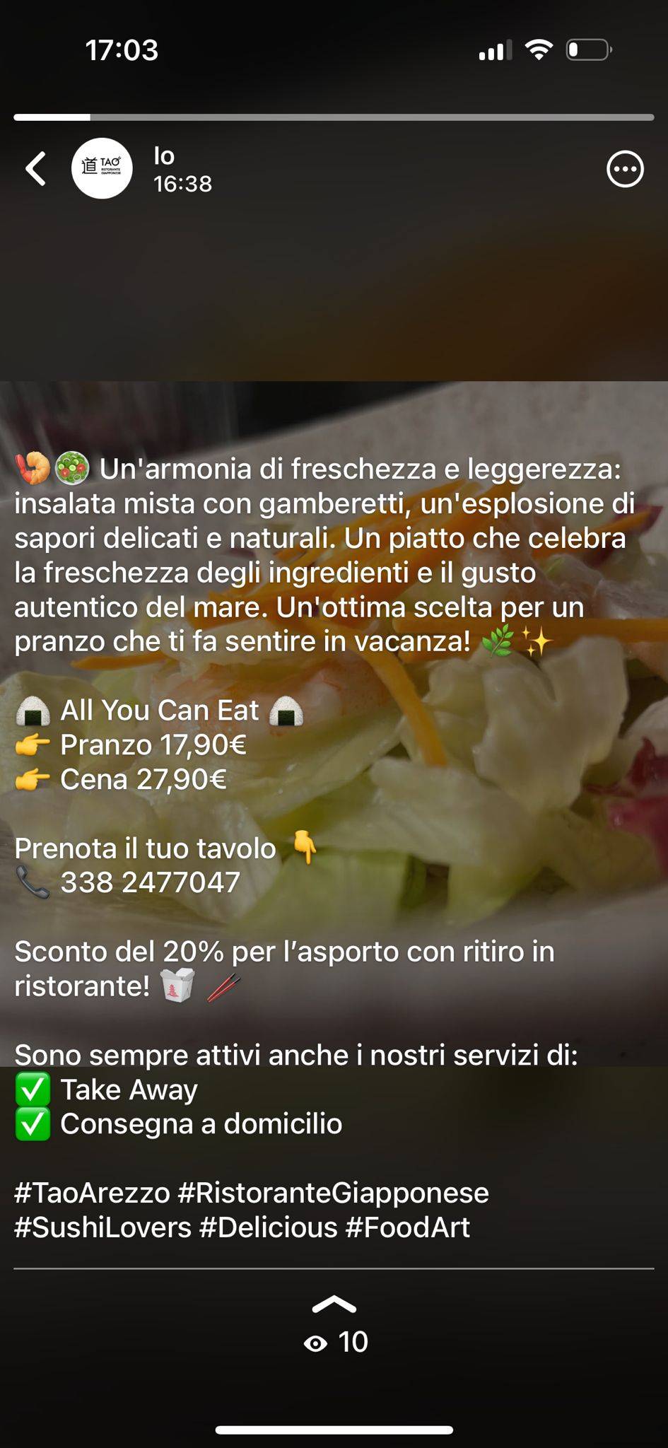 Menu di Ristorante Giapponese Tao 