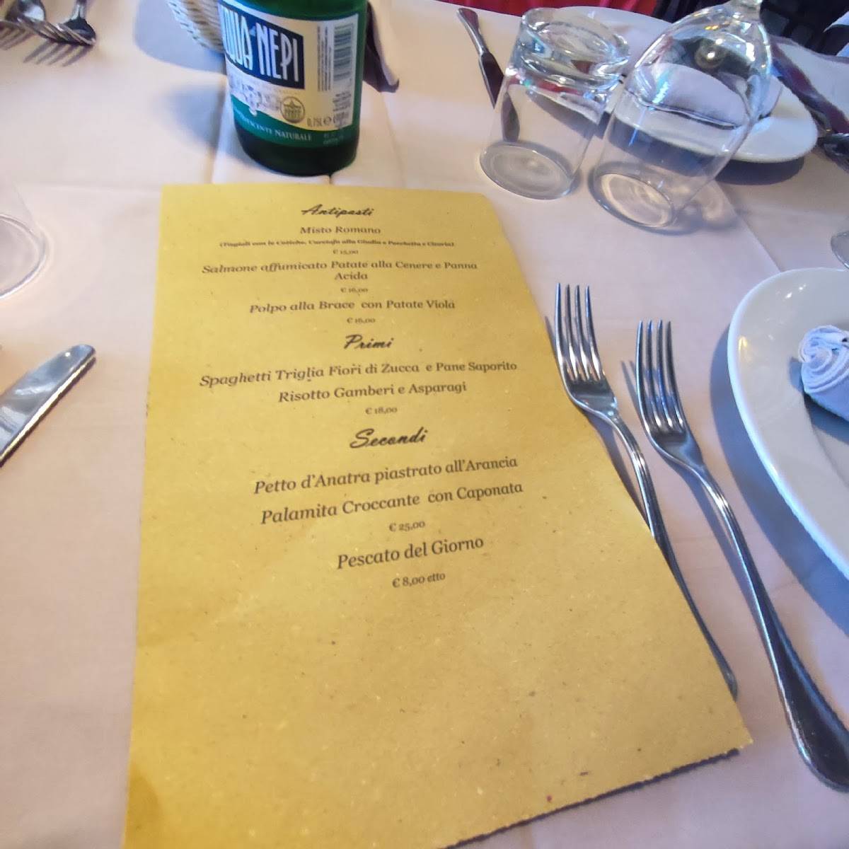 Menu di Le Grotte di Livia 