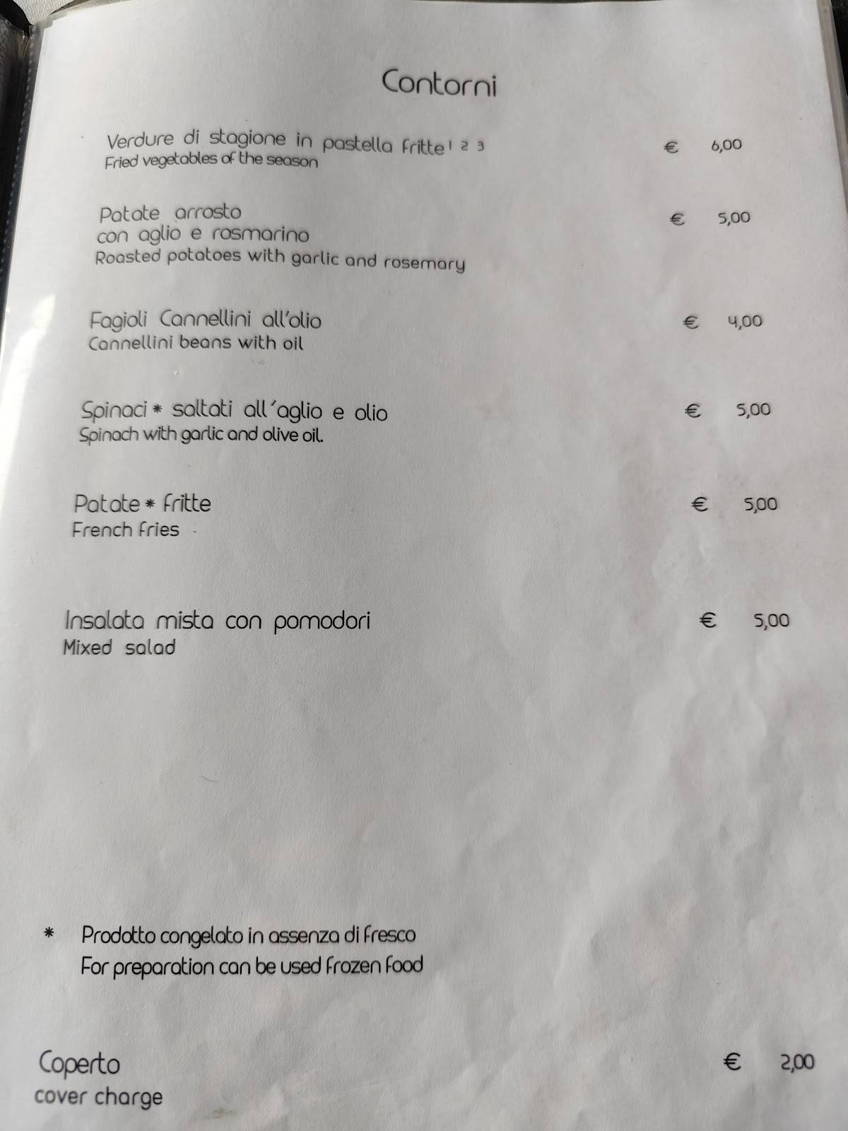 Menu di Ristorante Hotel Dino 