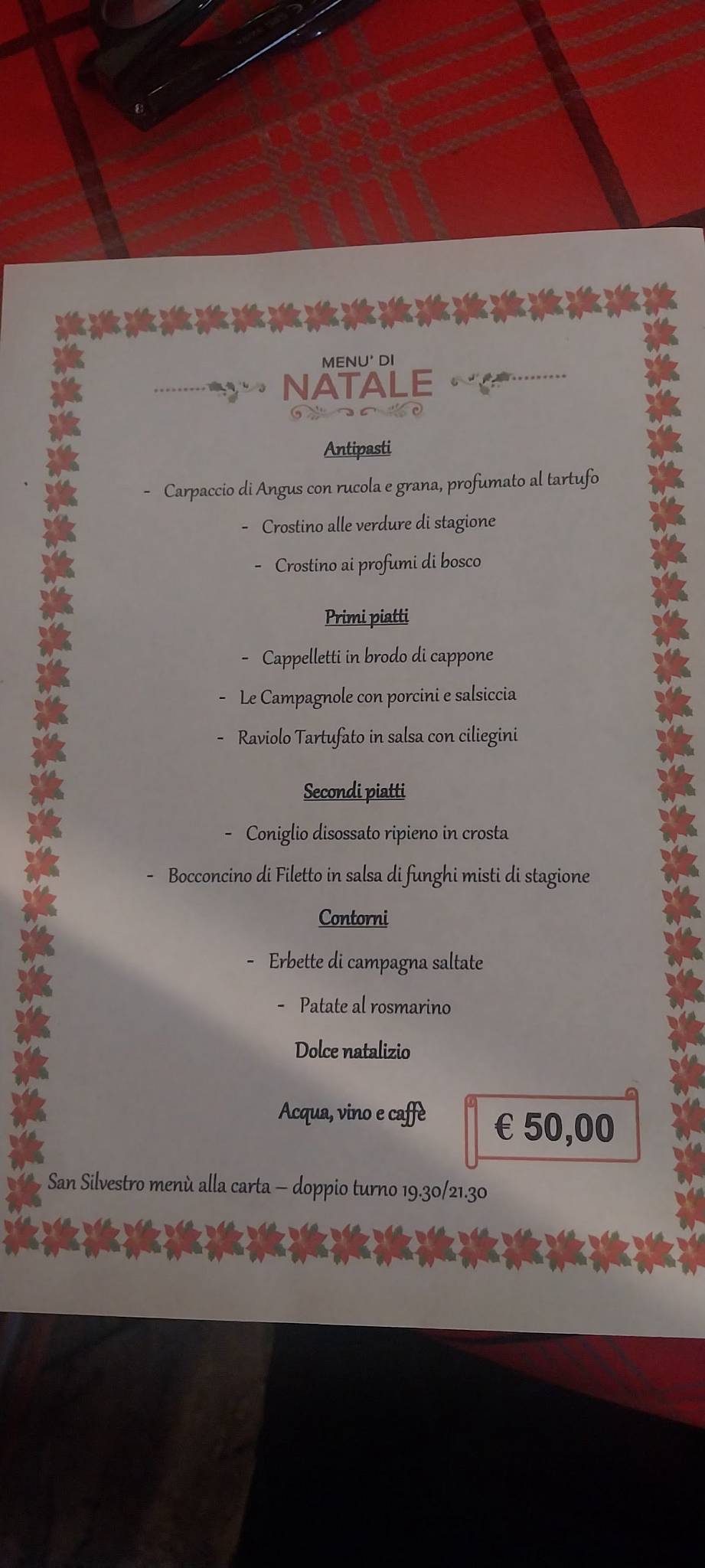 Menu di Ristorante I Tri Pataca 