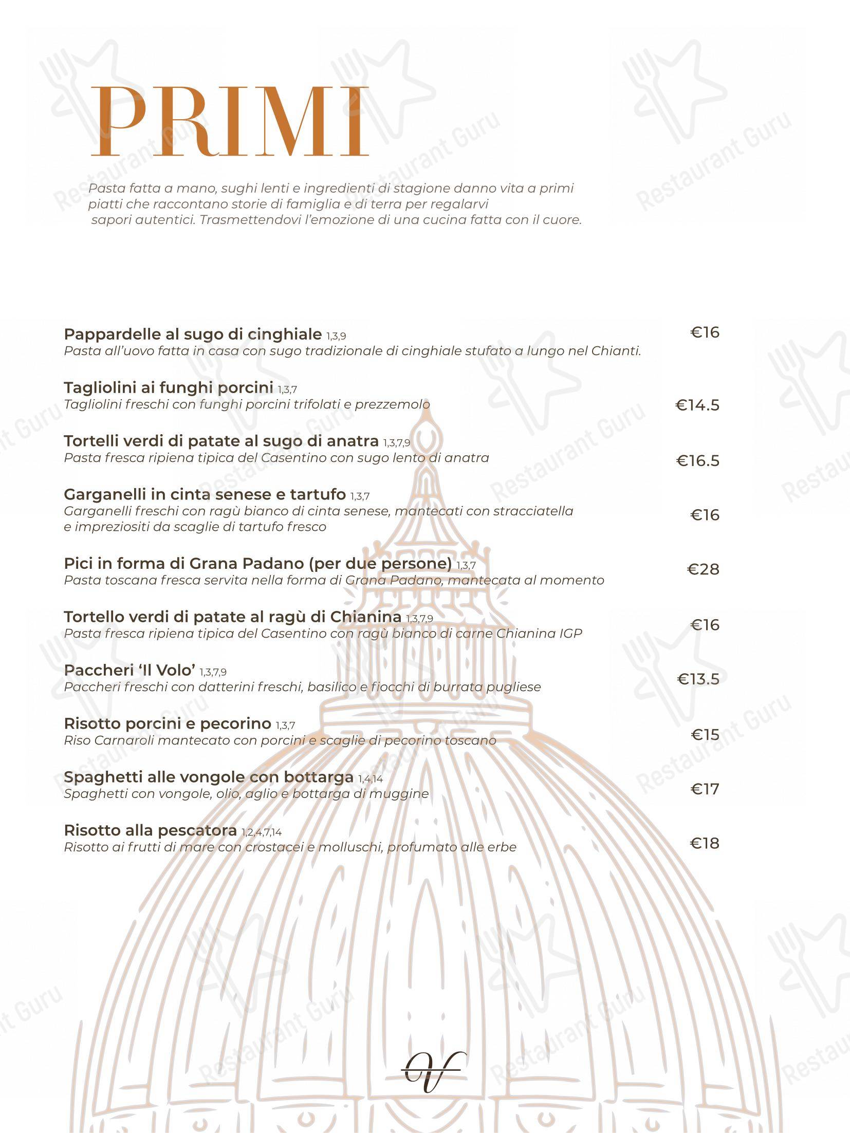 Menu per Ristorante IL VOLO Steakhouse in Firenze
