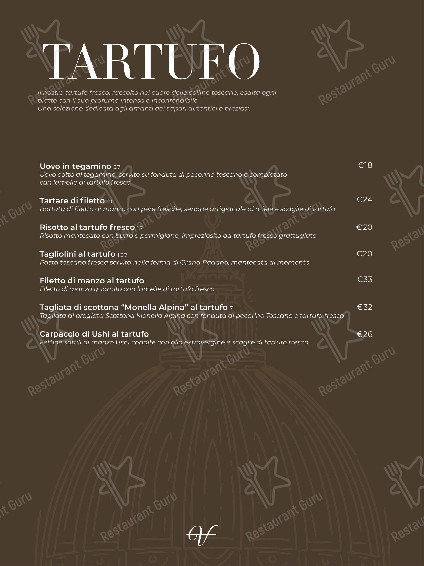 Ristorante IL VOLO Steakhouse in Firenze - Menu