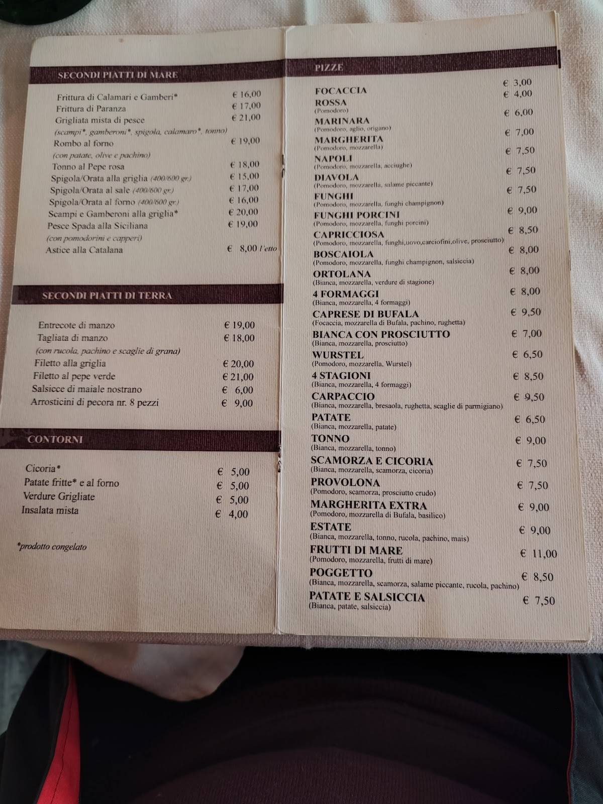 Menu di Ristorante Il Poggetto 