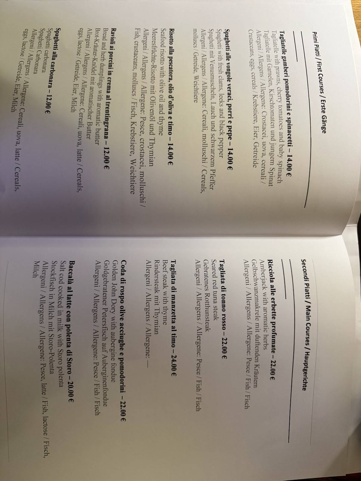 Menu de Ristorante Il Ritratto di Aldo Tiboni