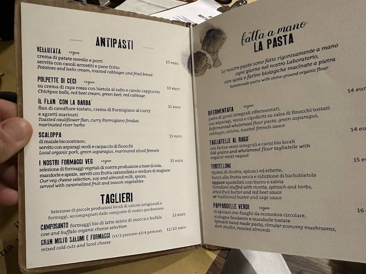 Menu di Il Rovescio 