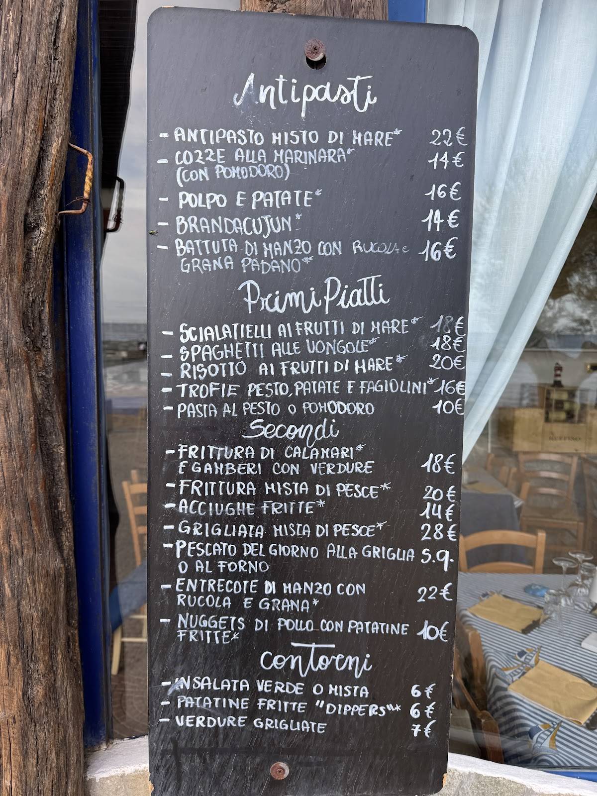 Menu di Ristorante Il Vascello 