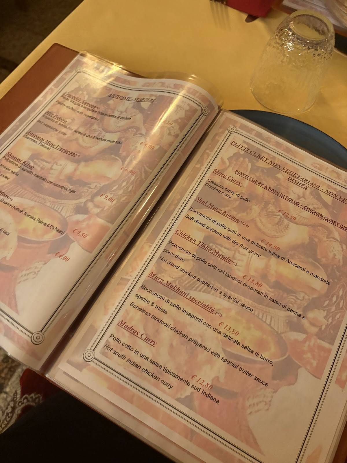 Menu di Ristorante Indiano Aangan 