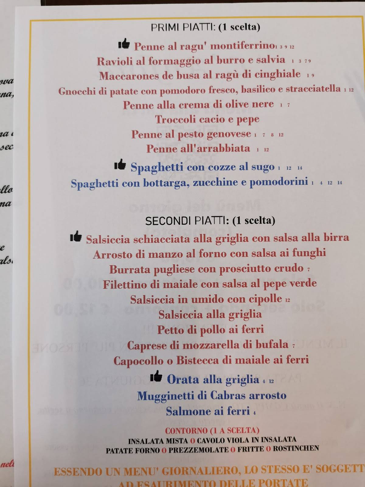 Menu di Ristorante L'Anfora 