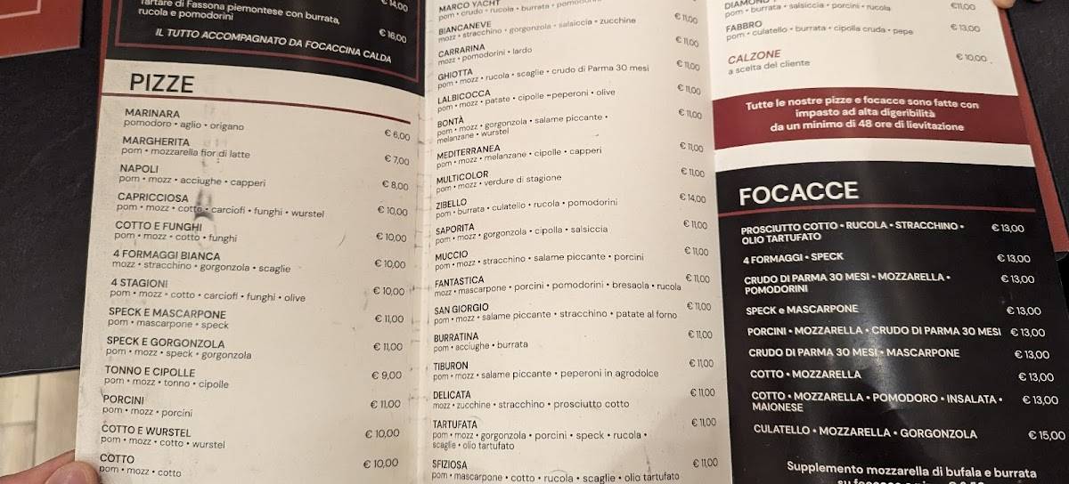 Menu di Ristorante Lalbicocca 