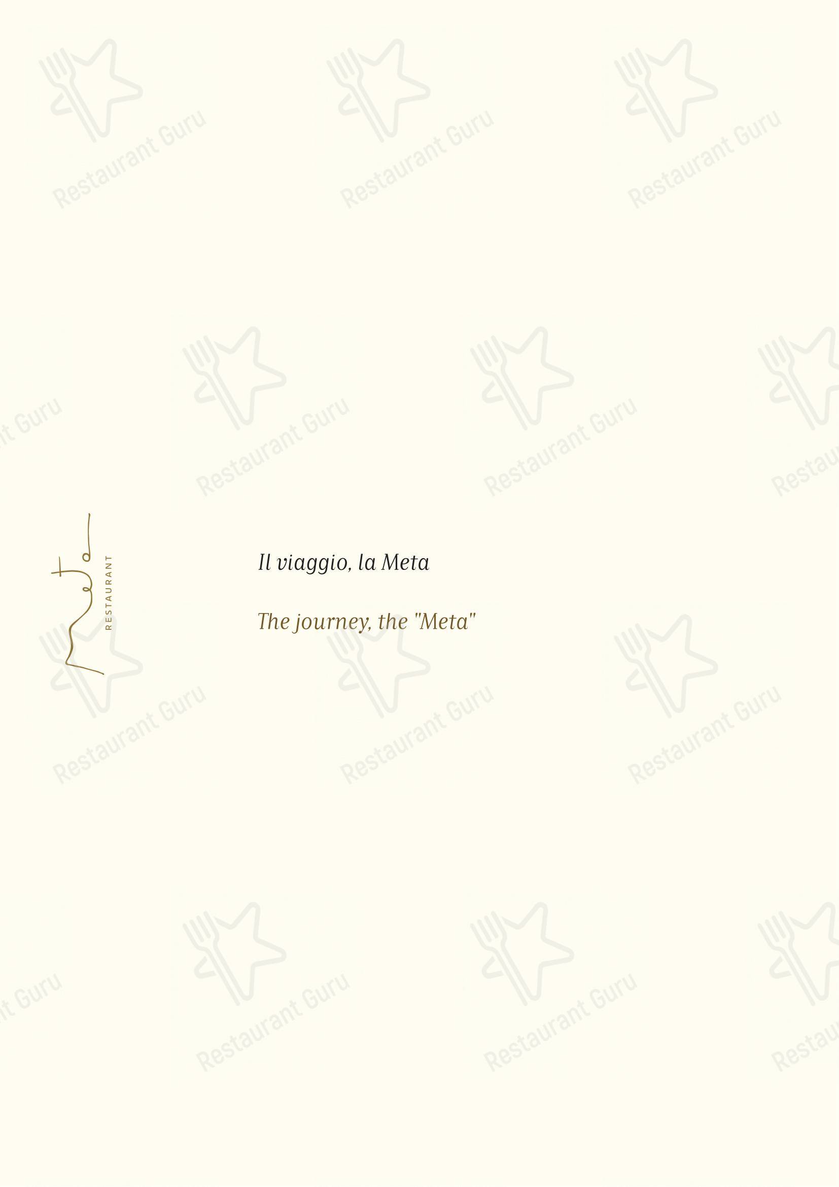 Menu di Ristorante META - Menu