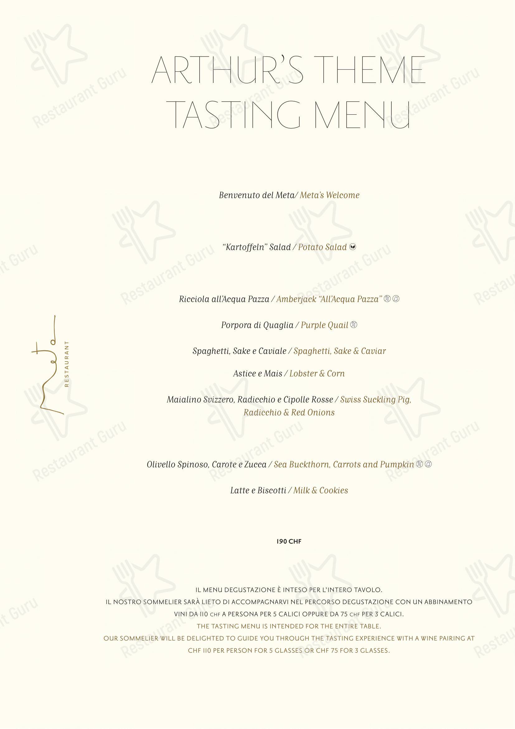 Menu di Ristorante META - Menu