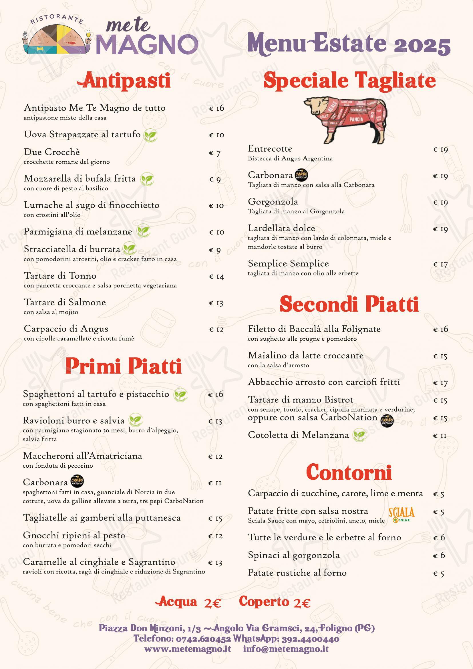 Ristorante MeTeMagno Foligno in Foligno - Menu bar