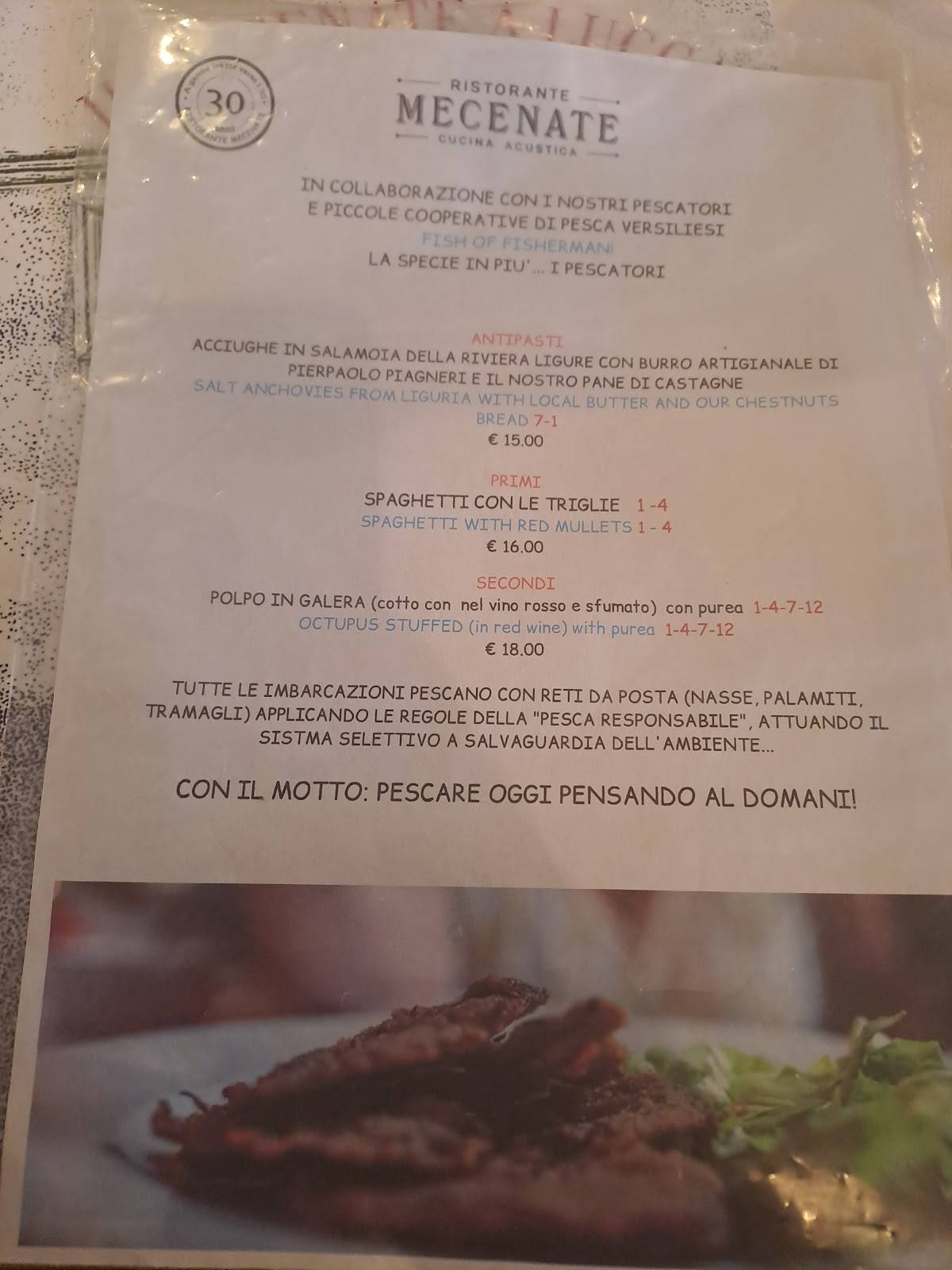Menu di Il Mecenate Ristorante 