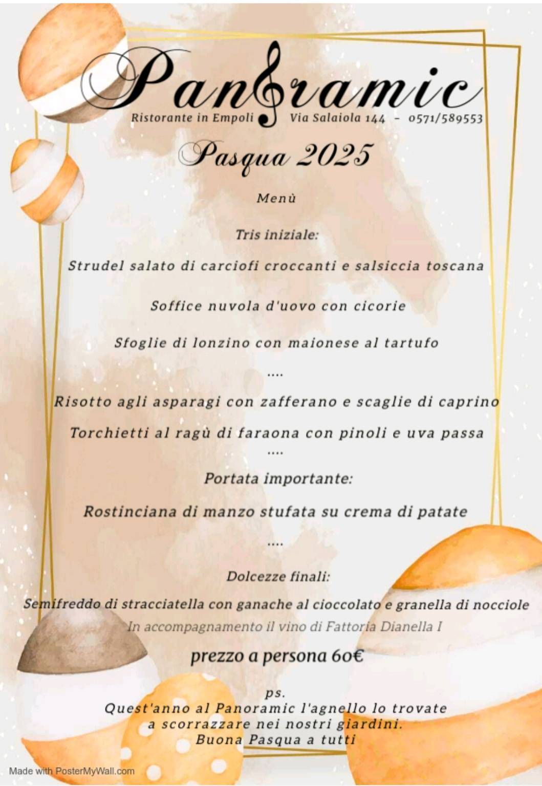 Menu di Ristorante Panoramic Club 