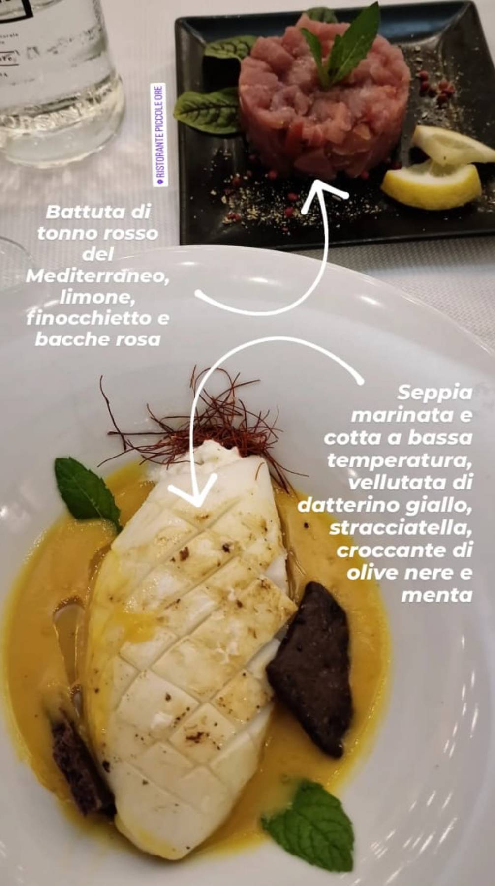 Menu di Ristorante Piccole Ore 