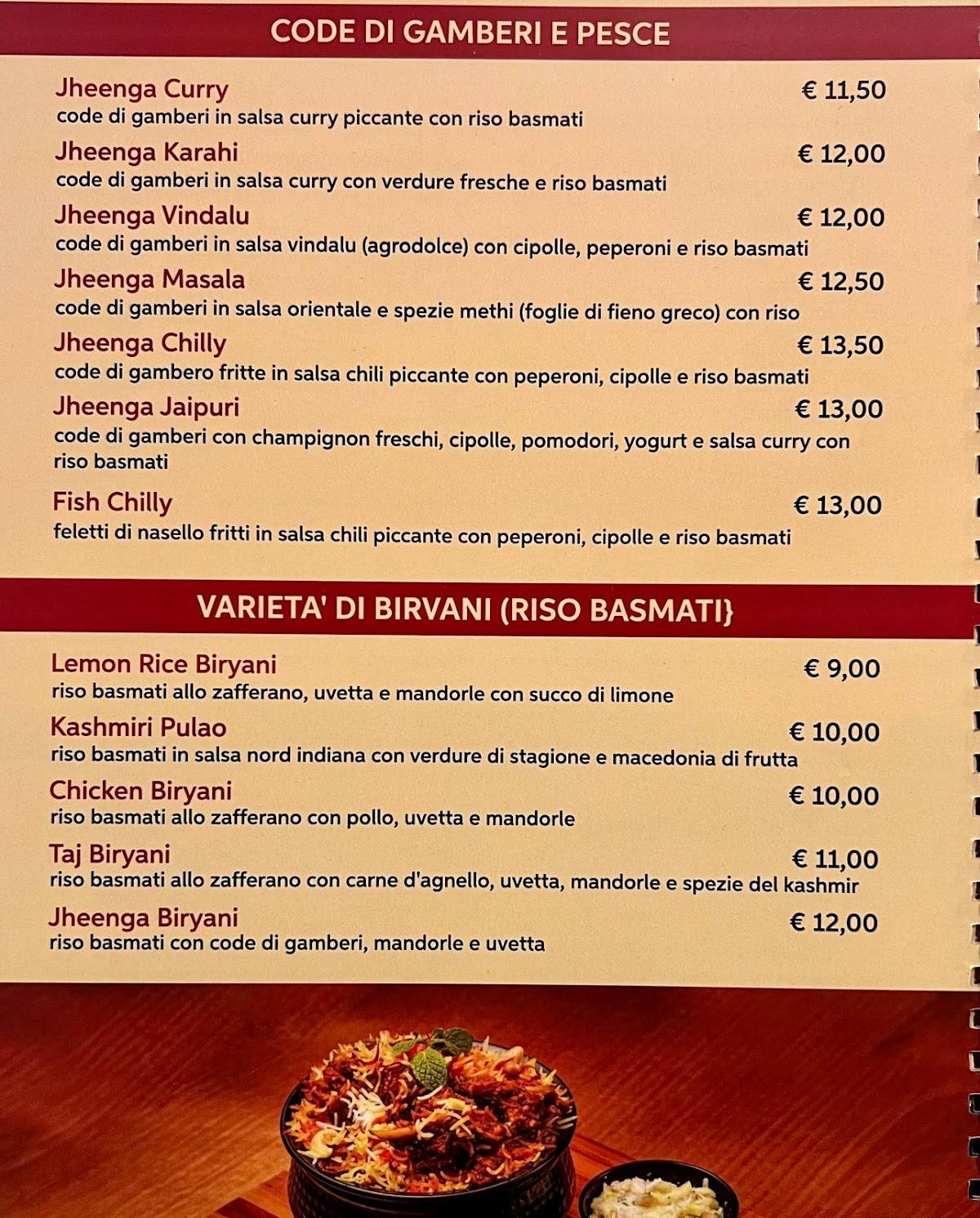 Menu di Pizzeria Ristorante alla Mostra 