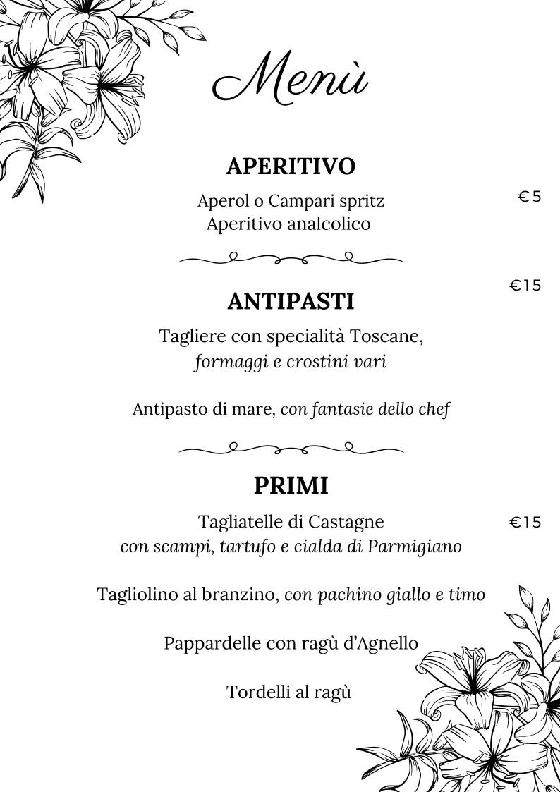Menu di Ristorante Pizzeria Barabba 