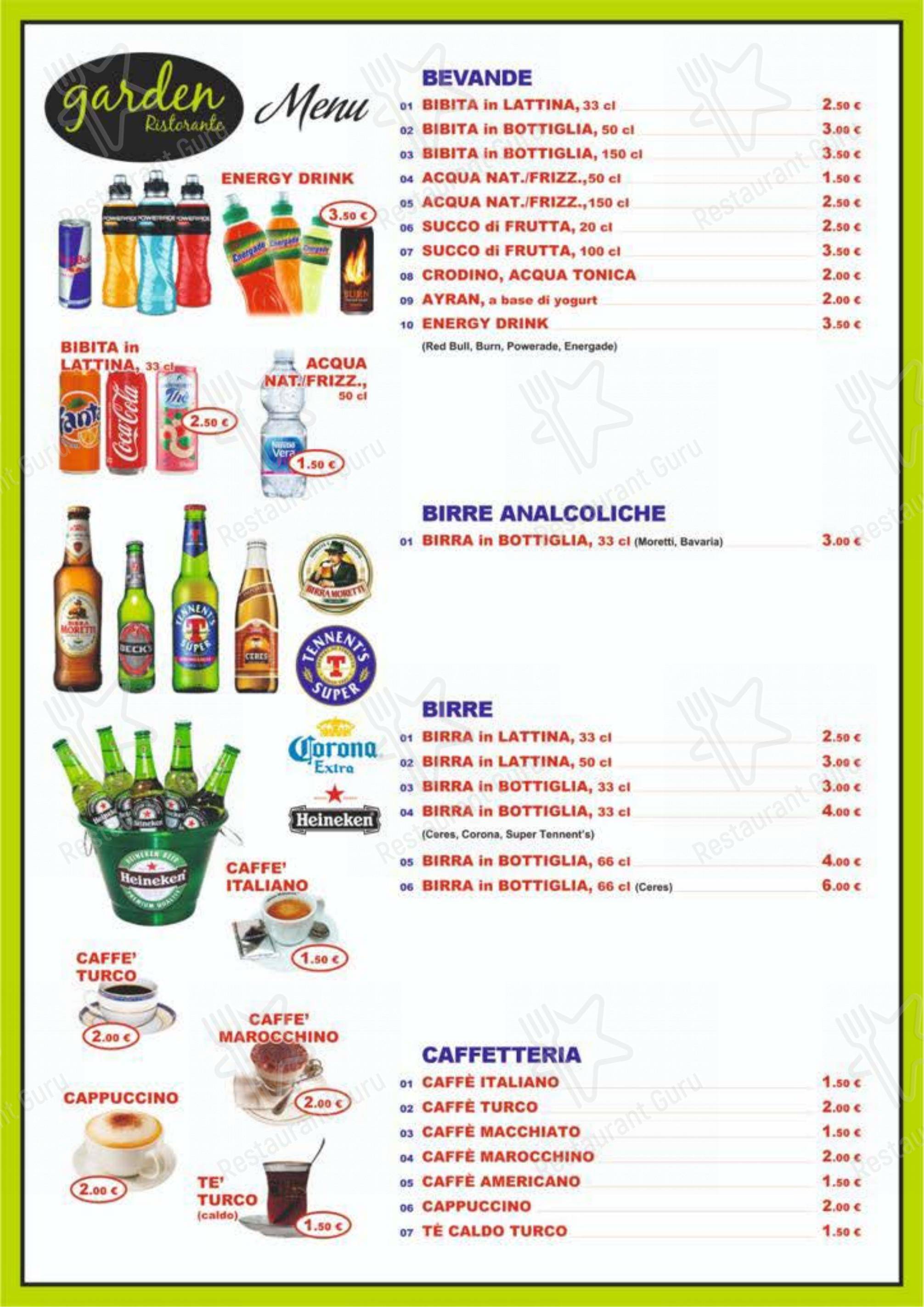 Menu per Ristorante Pizzeria Garden Kebap in Pogliano Milanese