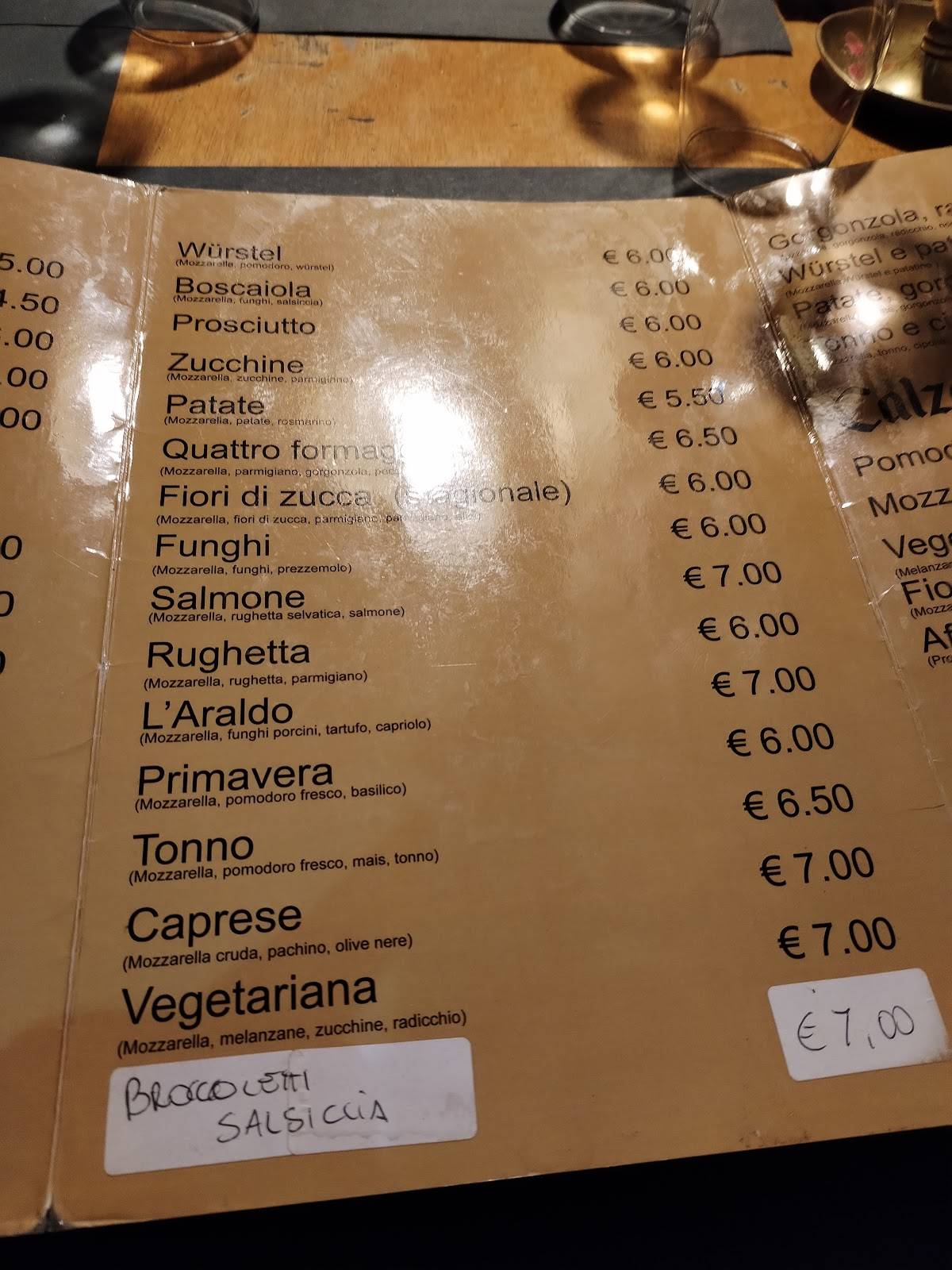 Menu di Ristorante Pizzeria L' Araldo 