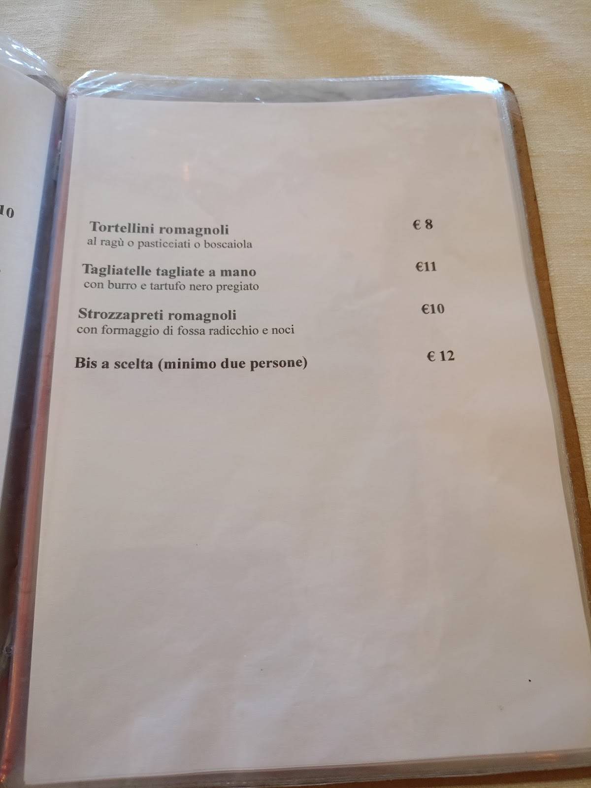 Menu di Ristorante pizzeria Usignolo San Giovanni 