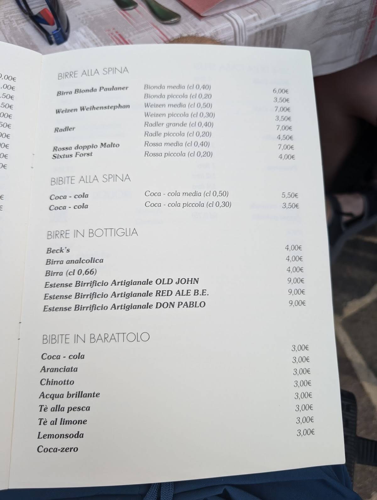 Menu di Ristorante Pizzeria Quadrifoglio 