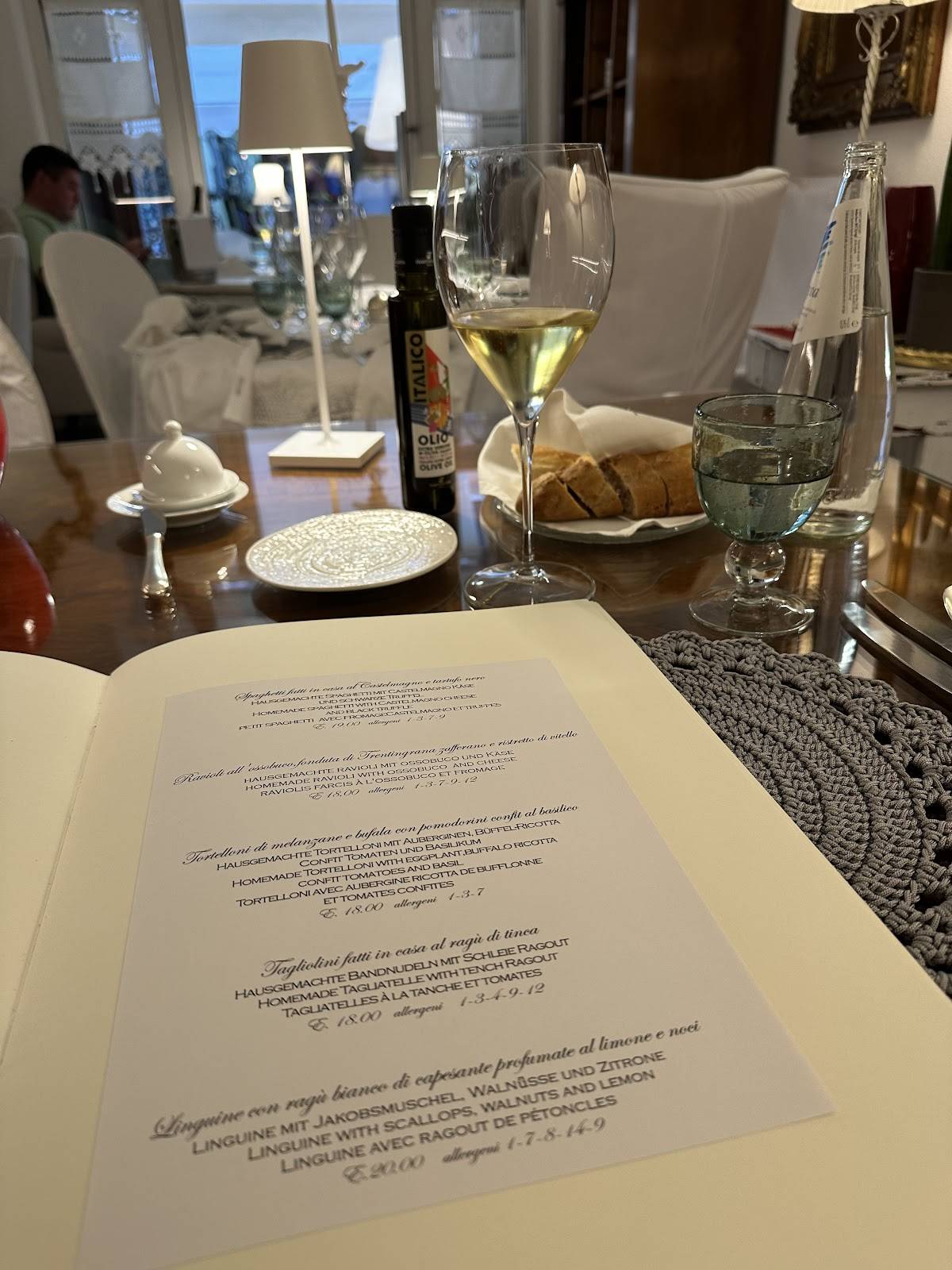 Menu di Ristorante al Volt 