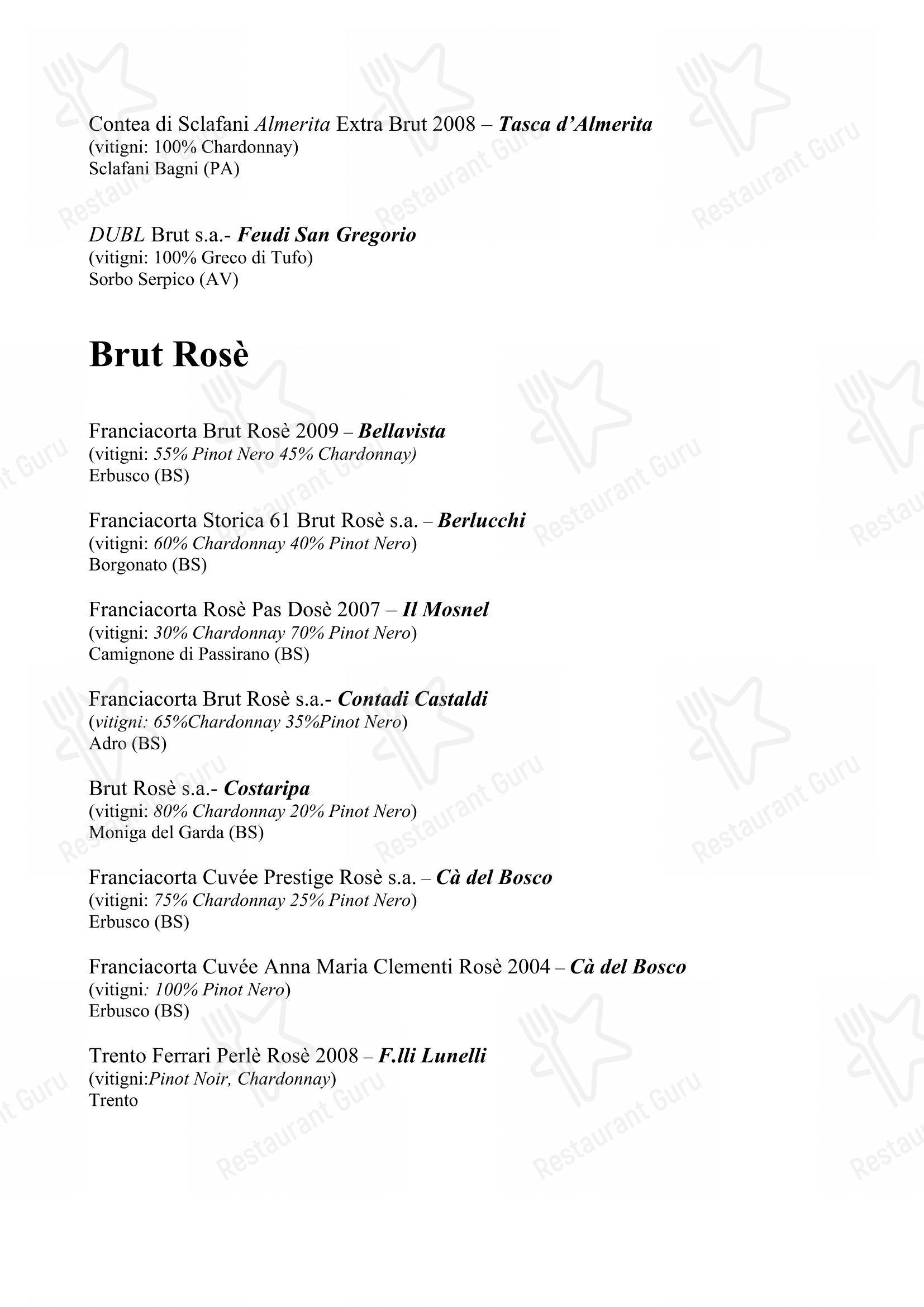 菜单 per Ristorante da Fino ristorante