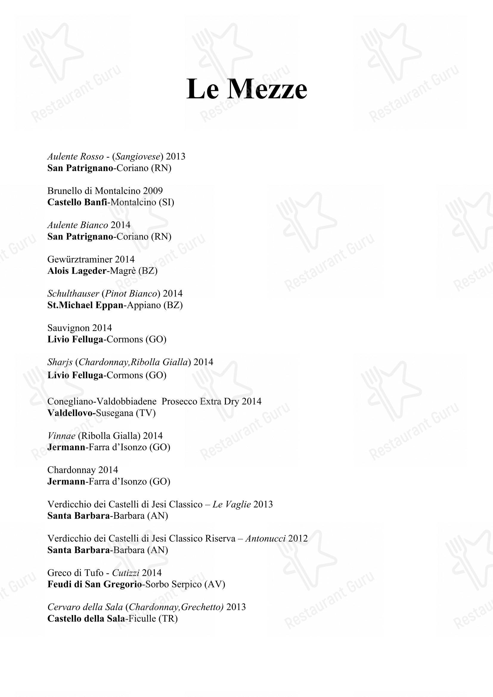 Menu di Ristorante da Fino - 菜单