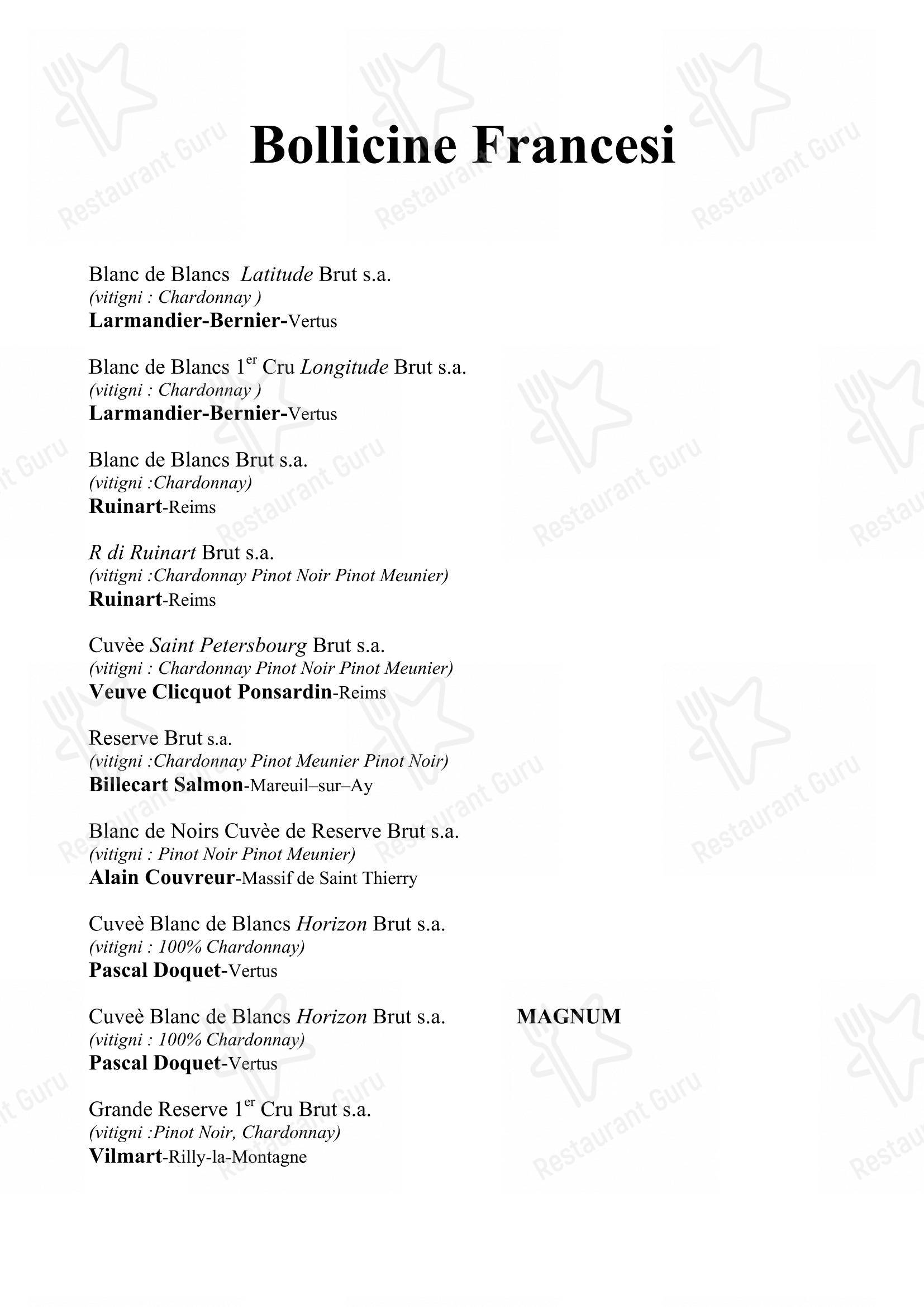 Ristorante da Fino in Riccione - 菜单