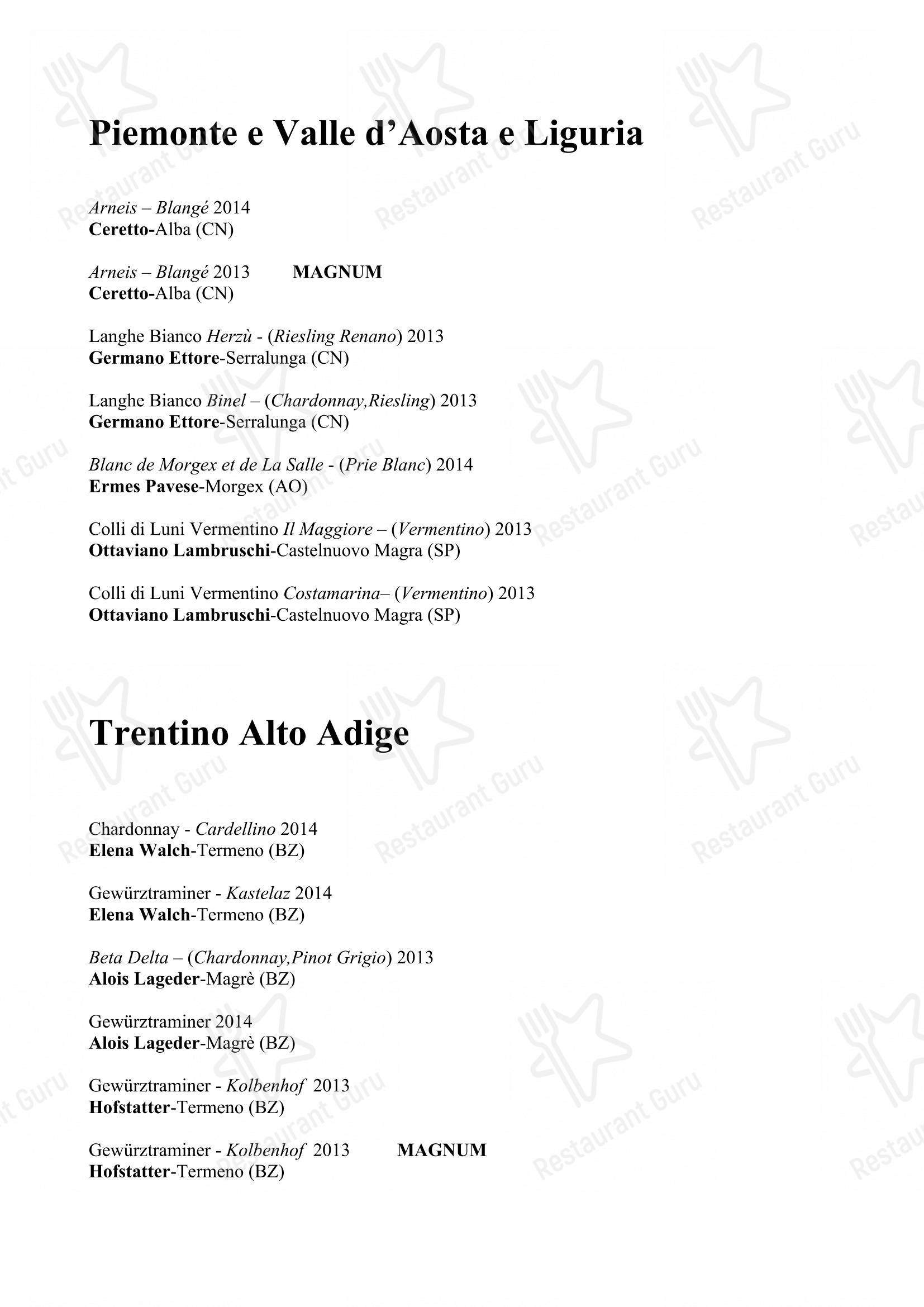 菜单 per Ristorante da Fino ristorante