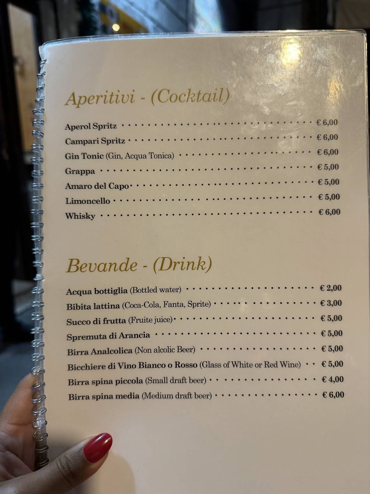 Menu di Ristorante e Pizzeria ''SAPORI DI ROMA'' 