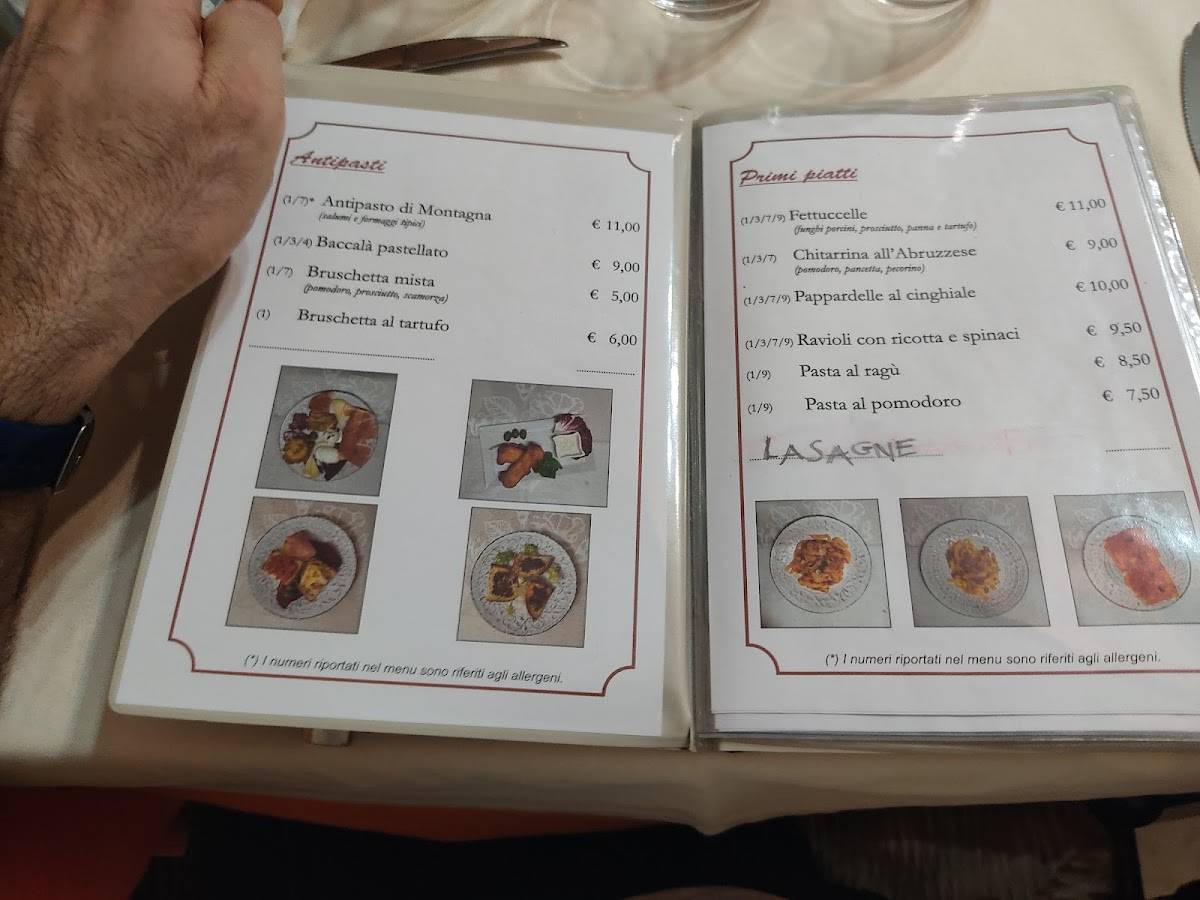 Menu di Ristorante La Castellana 