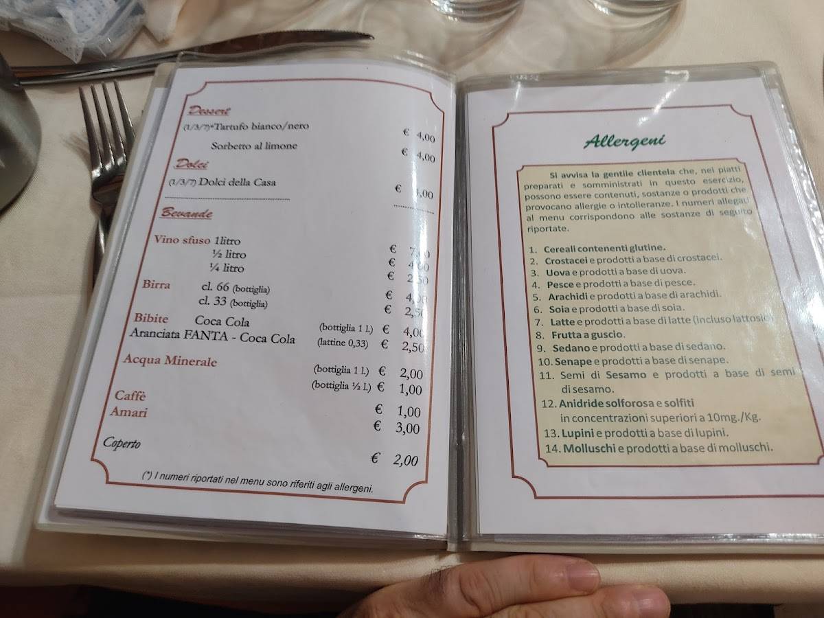 Menu di Ristorante La Castellana 
