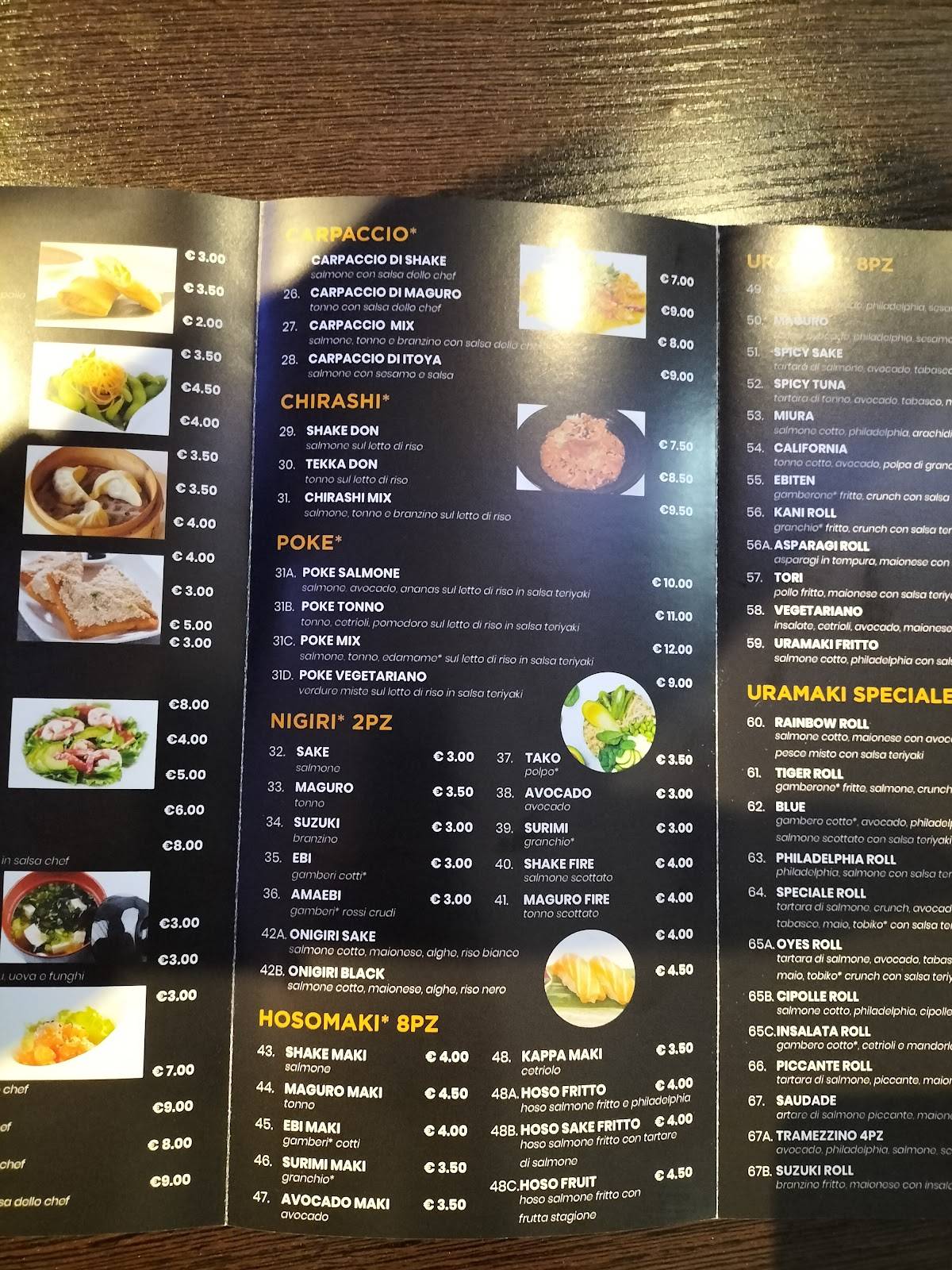 Menu di Ristorante sushi itoya 