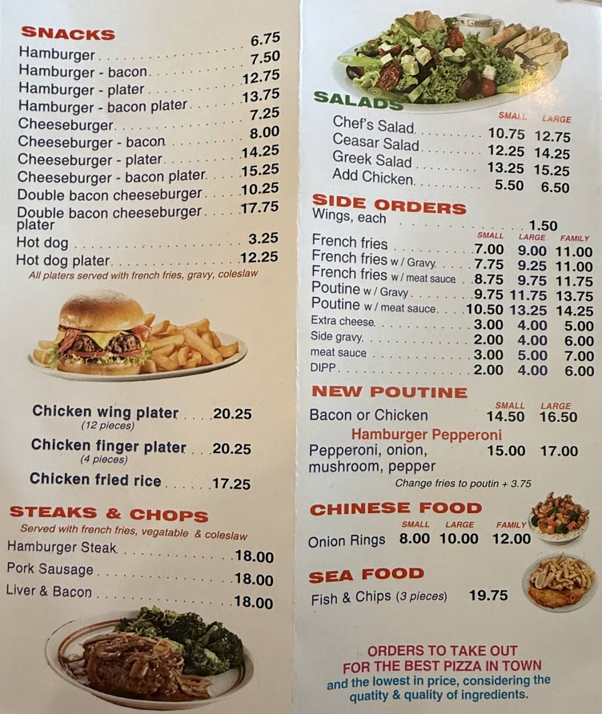 Menu de Riverside Restaurant