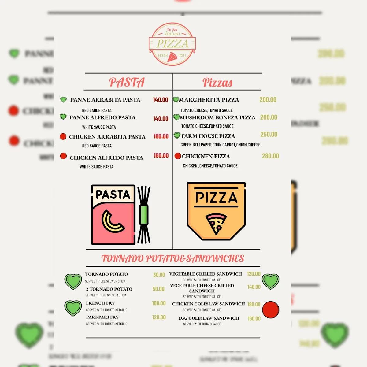 THE SAFFRON menu