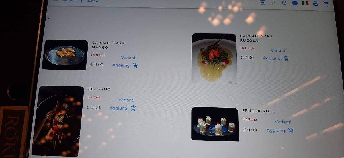 Menu di Roku Sushi 