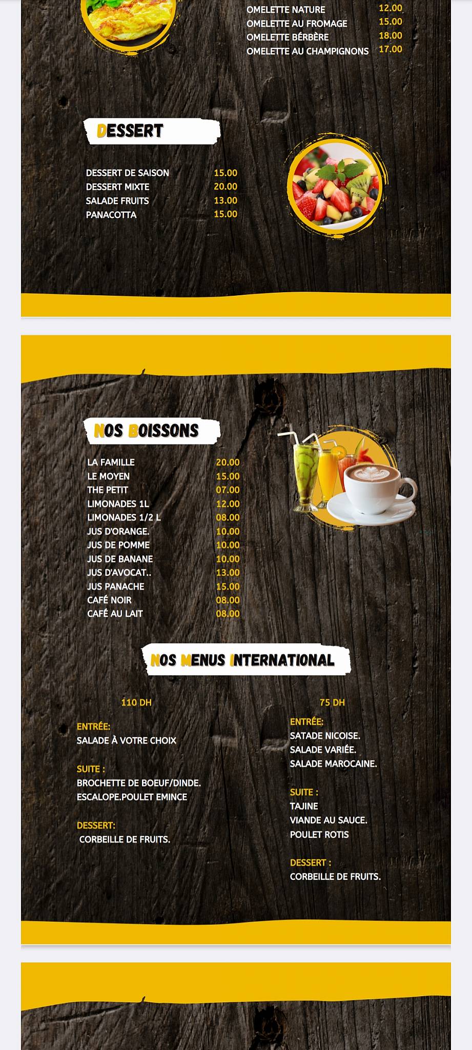 Menu de Roma