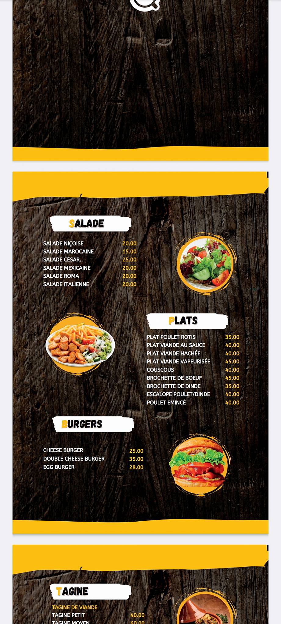 Menu de Roma