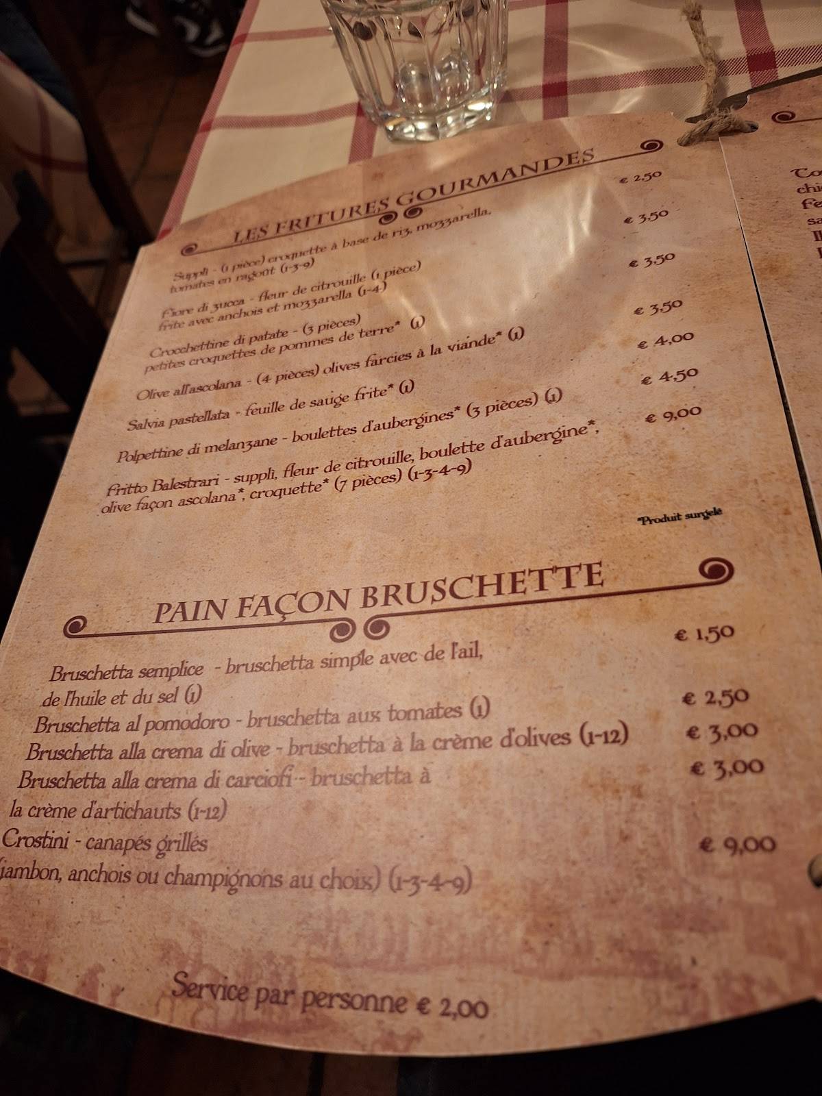 Menu di Ai Balestrari In Prati 