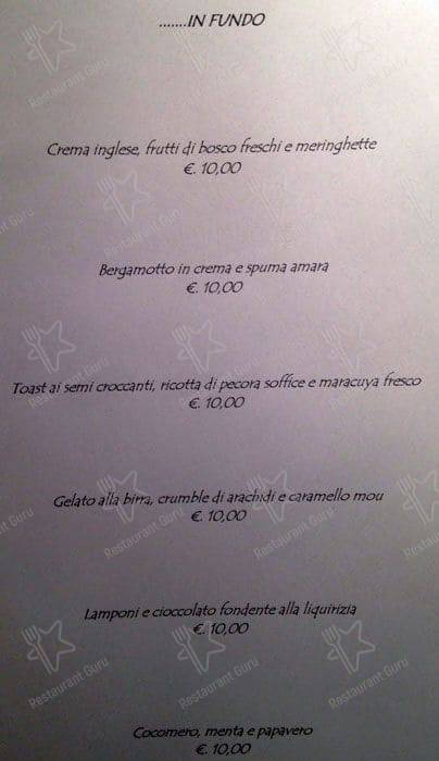 Menu di cucinAtipica osteria creativa 