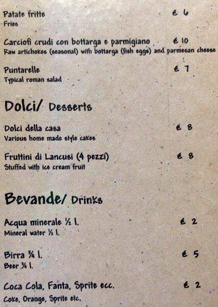 Menu di Domenico dal 1968 