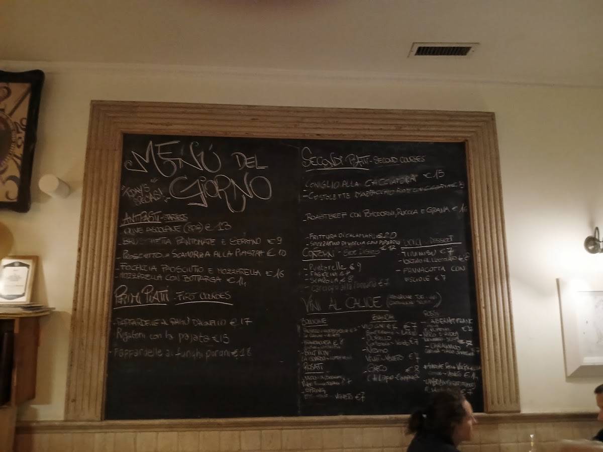 Menu di È Passata la Moretta 