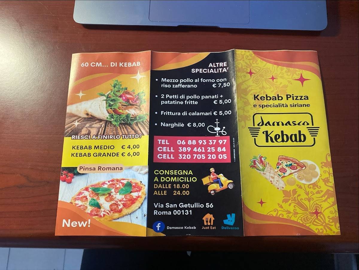 Menu di Kebab DAMASCO 